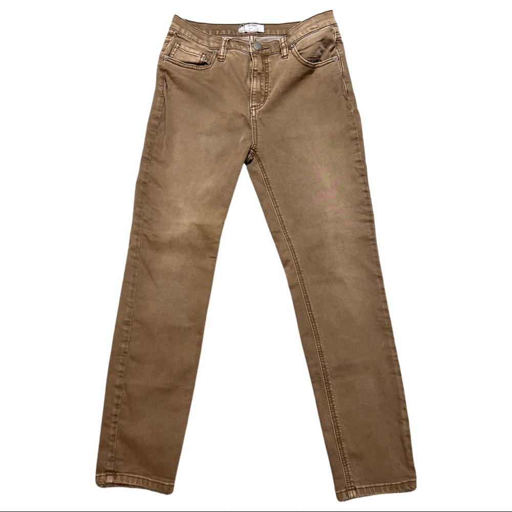 Free People Brown Mid Rise Skinny